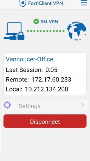 FortiClient VPN screenshot 3