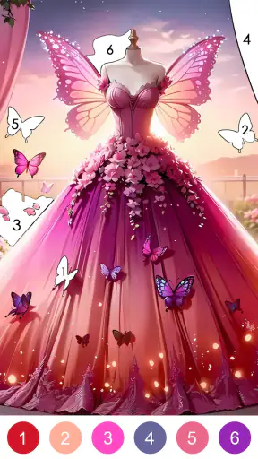 Gioco da colorare l'abito screenshot 12