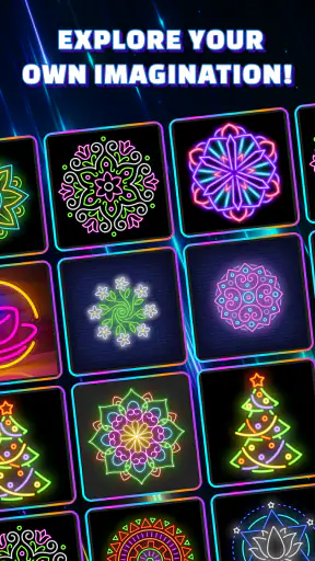 Glow Art Drawing - Doodle App screenshot 5