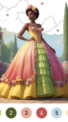 Gown Color by Number Book screenshot 10