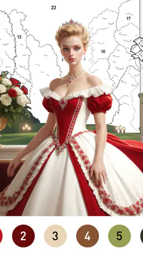 Gown Color by Number Book screenshot 12