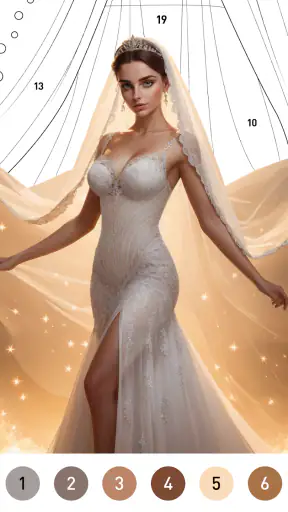 Gown Color by Number Book screenshot 4