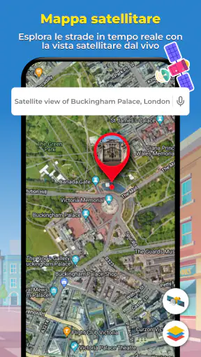 GPS Mappa Vista Satellitare screenshot 2