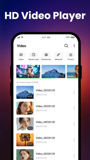 HD Video Player screenshot 2