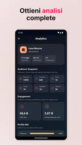 InView, Vedi profilo screenshot 3