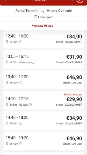 Italo Treno screenshot 2