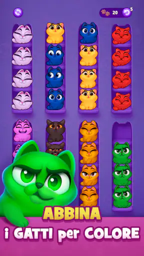 Kitty Sort: Twisted Tails screenshot 1