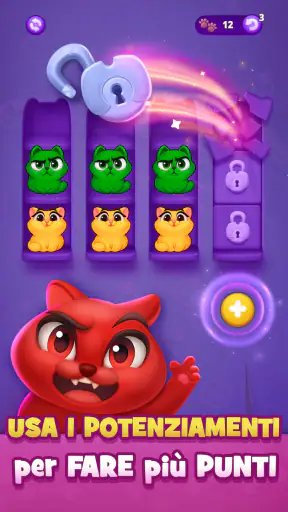 Kitty Sort: Twisted Tails screenshot 2