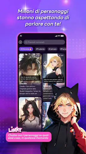 Linky AI: Chat, Gioco, Unione screenshot 1