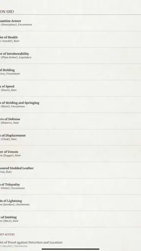 Magwa's Magic Item Compendium screenshot 12