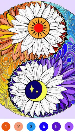 Mandala Color by Number Book screenshot 2