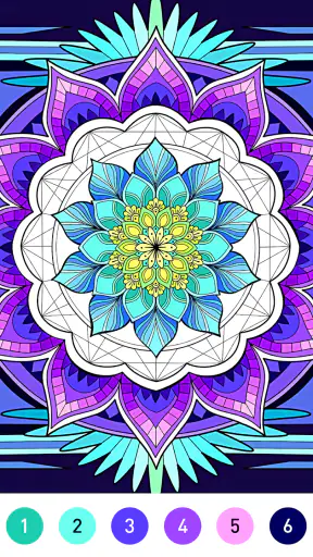 Mandala Color by Number Book screenshot 3