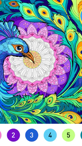 Mandala Color by Number Book screenshot 6