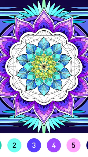 Mandala Color by Number Book screenshot 8