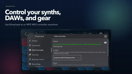 MuseLead Synthesizer screenshot