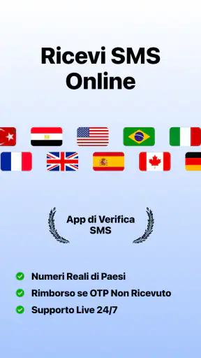 Numero Virtuale e SMS - GetOTP screenshot 1