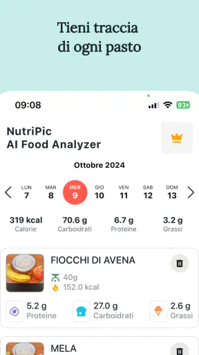 NutriPic: Contatore Calorie screenshot