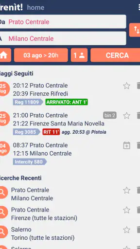 Orari Treni + Ritardi + Prezzi screenshot 3