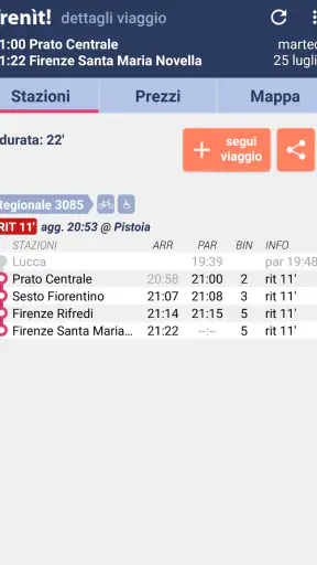 Orari Treni + Ritardi + Prezzi screenshot 5