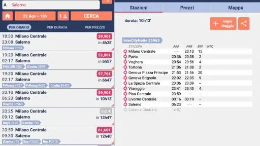 Orari Treni + Ritardi + Prezzi screenshot 6