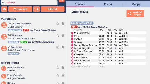 Orari Treni + Ritardi + Prezzi screenshot 9