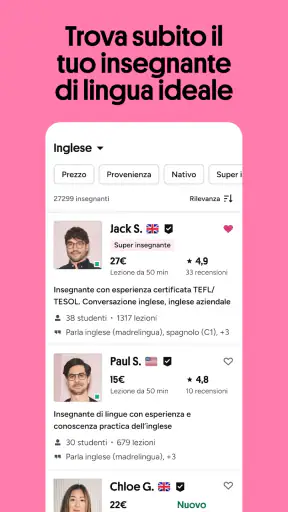 Preply: Imparare le lingue screenshot 2