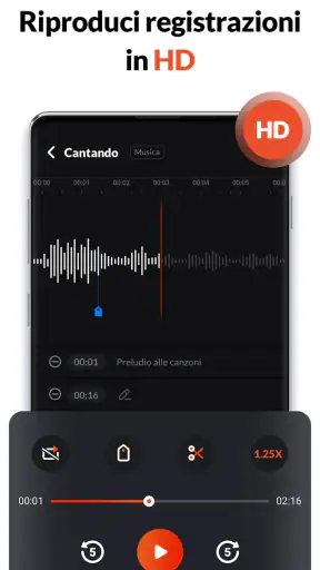 Registratore Vocale & Audio screenshot 4