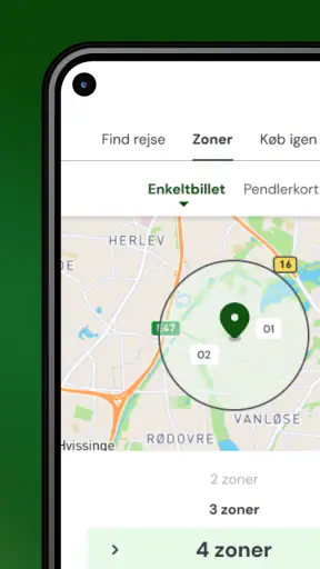 Rejsebillet screenshot 3
