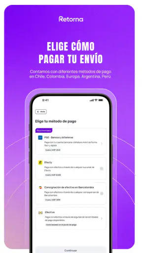 Retorna: envía dinero seguro screenshot 4