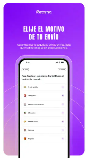 Retorna: envía dinero seguro screenshot 6