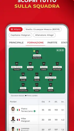Rossoneri Live – App del Milan screenshot 5