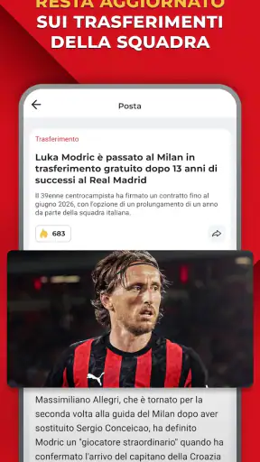 Rossoneri Live – App del Milan screenshot 6