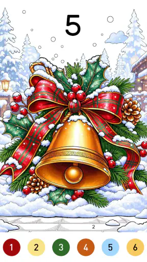 Santa Color By Number Games screenshot 4
