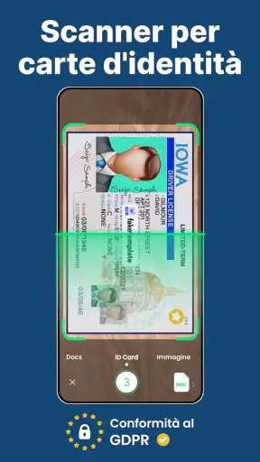 Scanner per carte d'identità screenshot 9