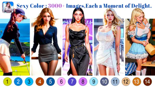 sexy gioco da colorare screenshot 5