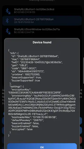 Shelly BLE Debug screenshot 3