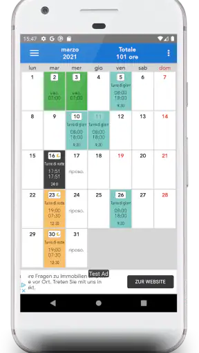 ShiftCal+ Calendario Lavoro screenshot 1