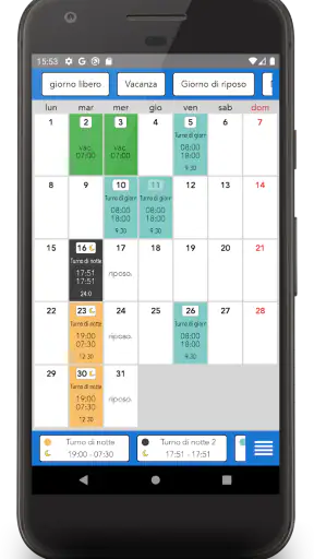 ShiftCal+ Calendario Lavoro screenshot 8