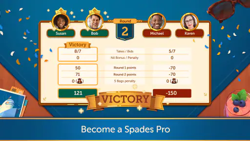 Spades Relax Classic Card Game screenshot 8