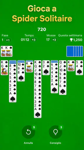 Spider Solitaire - Solitario screenshot 1