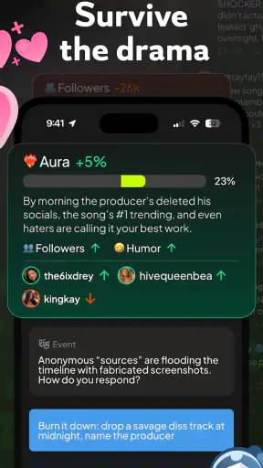 status - sims but social media screenshot 2