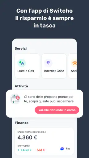 Switcho - Risparmio bollette screenshot 8
