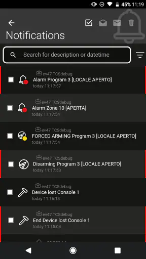 Tecnoalarm Evolution screenshot 1
