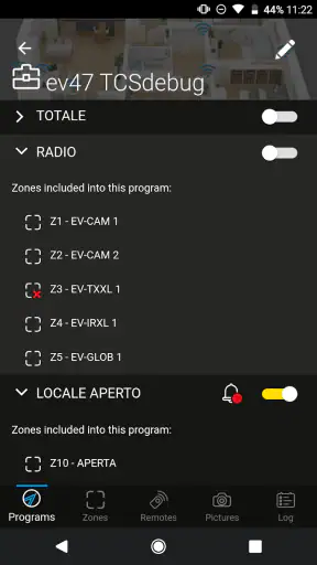 Tecnoalarm Evolution screenshot 2