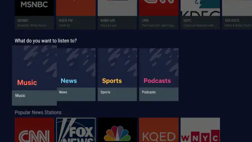 TuneIn Radio: sport e musica screenshot 12