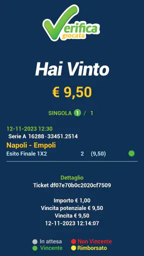 Verifica Giocata - Scommesse screenshot 8