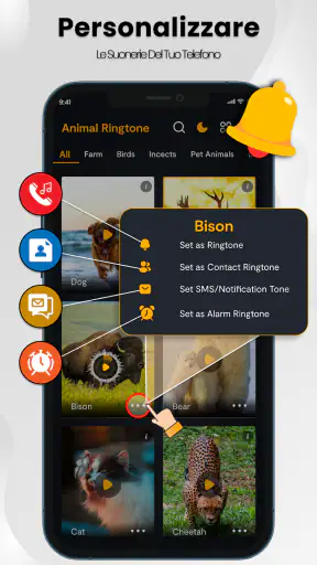 Versi Animali Suonerie:sfondi screenshot 5