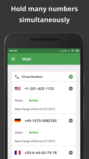 Wabi: Numero telefono virtuale screenshot 4