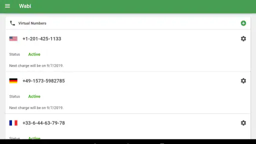 Wabi: Numero telefono virtuale screenshot 7