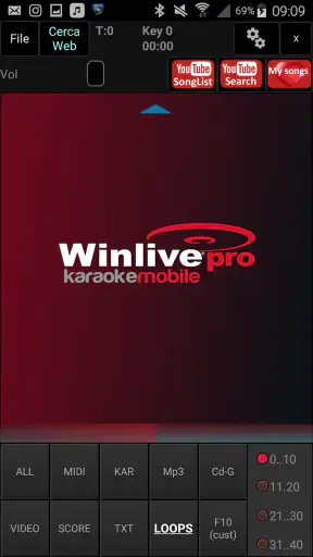 Winlive Pro Karaoke Mobile 2.0 screenshot